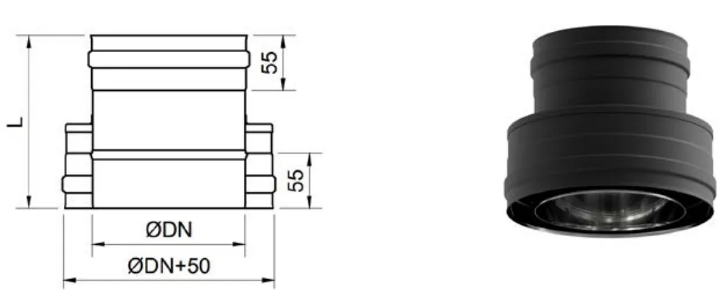 Adaptador doble-simple Exoblack DW