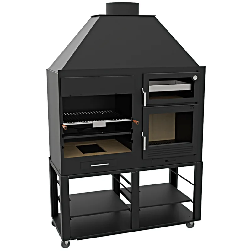 Barbacoa FUSION 140 cm con horno y Estante
