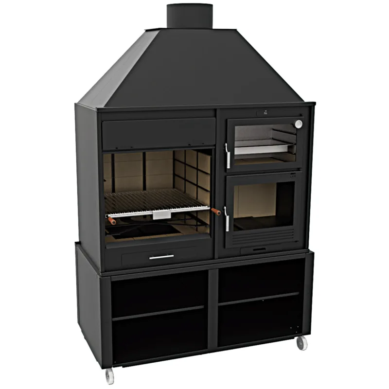 Barbacoa FUSION 160 cm con horno y estante