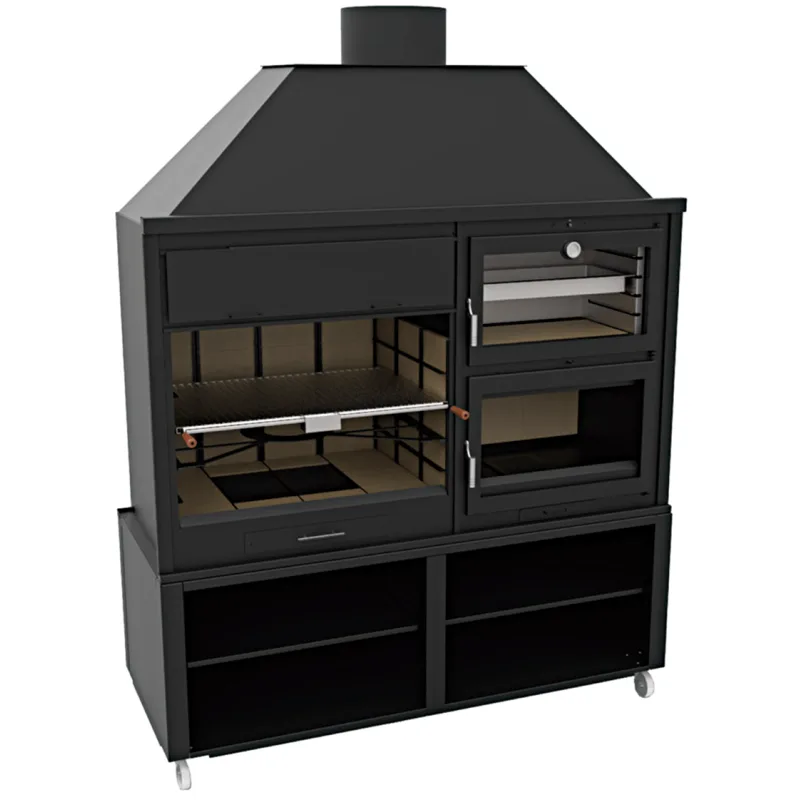 Barbacoa FUSION 200 cm con horno Estante