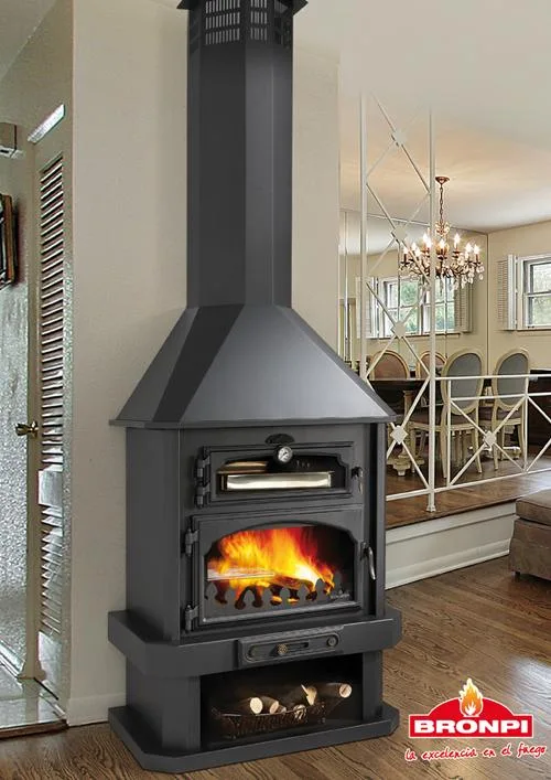 Chimenea frontal con horno