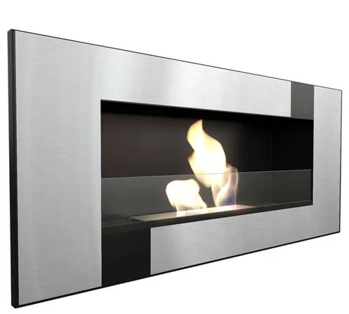 Chimenea Bioetanol de Pared DELTA 2 QUBE TÜV con acristalamiento