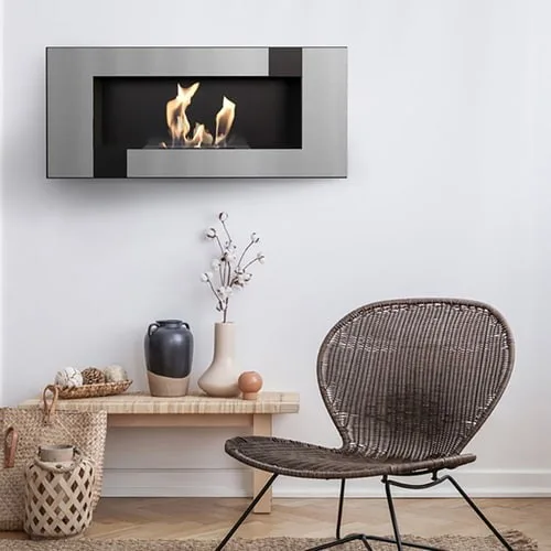 Chimenea Bioetanol de Pared DELTA 2 QUBE TÜV