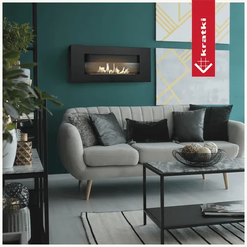 Chimenea Bioetanol de Pared DELTA FLAT TÜV con acristalamiento REGALOS