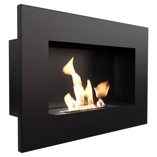 Chimenea Bioetanol de Pared DELTA negro TÜV