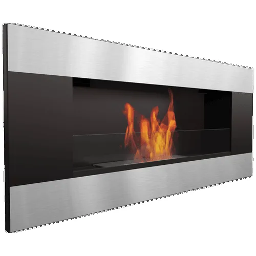 Chimenea Bioetanol de Pared DELTA2 Horizontal TÜV con acristalamiento