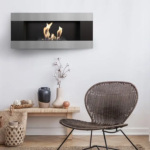 Chimenea Bioetanol de Pared DELTA2 HORIZONTAL TÜV