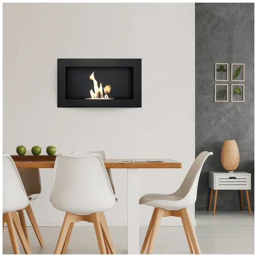 Chimenea Bioetanol de Pared GOLF 2 negro TÜV