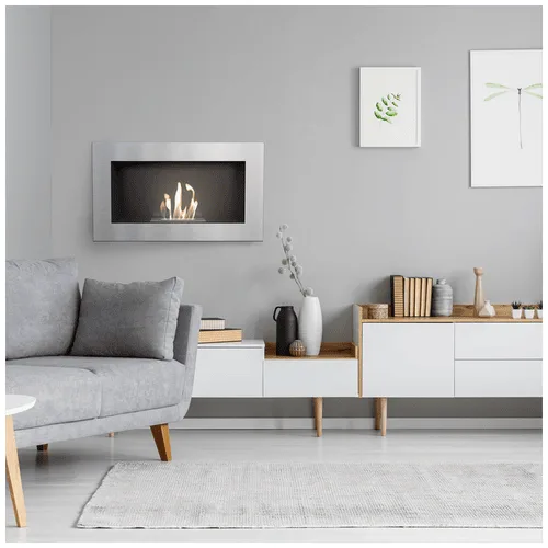 Chimenea Bioetanol de Pared GOLF cortar TÜV negro