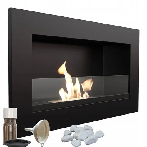 Chimenea Bioetanol de Pared GOLF TÜV con acristalamiento set