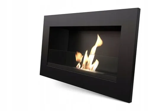 Chimenea Bioetanol de Pared GOLF TÜV negro con acristalamiento