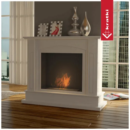 Chimenea Bioetanol de Portal FEBRUARY TÜV blanco