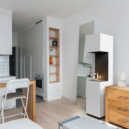 Chimenea Bioetanol de Portal independiente SIERRA TÜV blanco