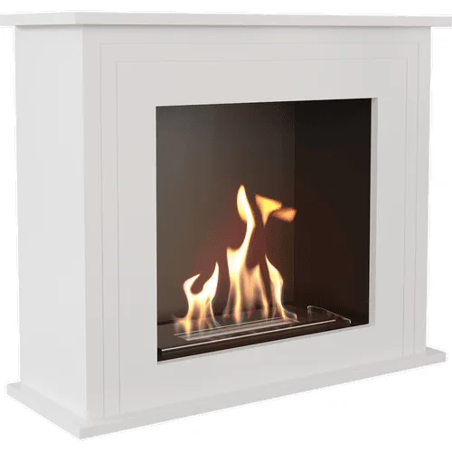Chimenea Bioetanol de Portal JUNE TÜV blanco