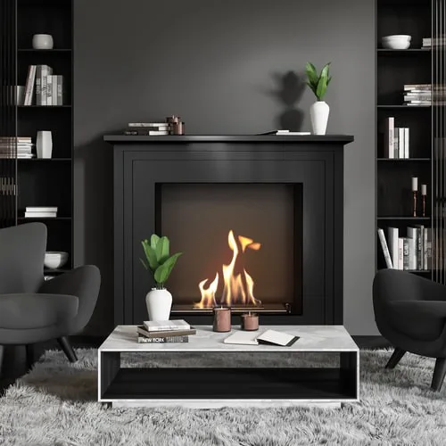Chimenea Bioetanol de Portal JUNE TÜV negro