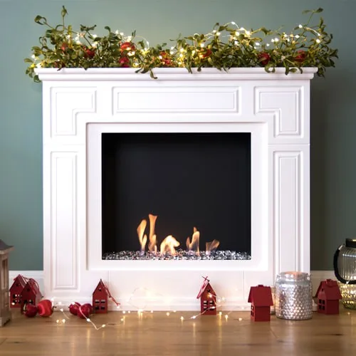 Chimenea Bioetanol de Portal MARCH TÜV blanco