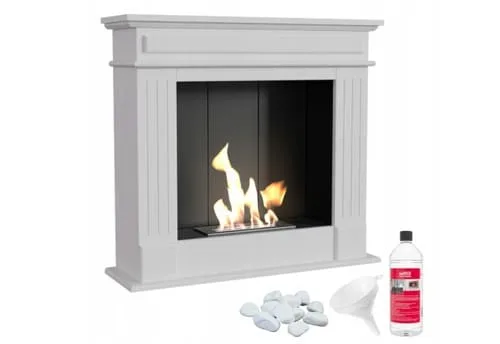 Chimenea Bioetanol de Portal NOVEMBER TÜV blanco autoensamblaje REGALOS