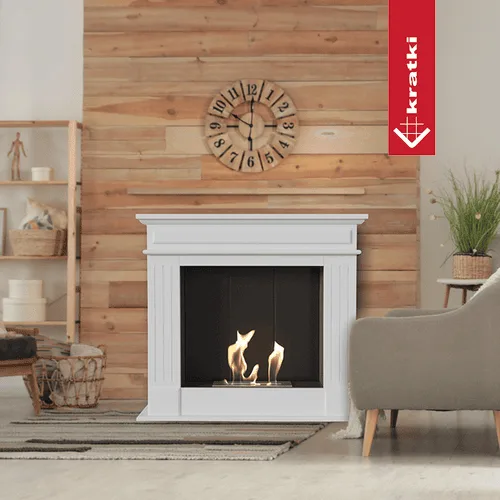 Chimenea Bioetanol de Portal NOVEMBER TÜV blanco autoensamblaje REGALOS