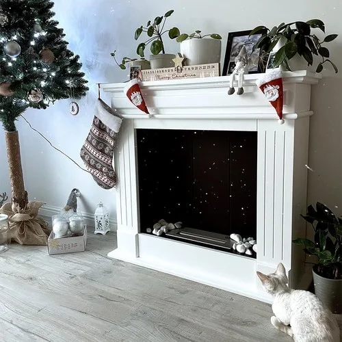 Chimenea Bioetanol de Portal NOVEMBER TÜV blanco autoensamblaje