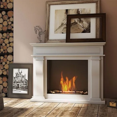 Chimenea Bioetanol de Portal OCTOBER TÜV blanco