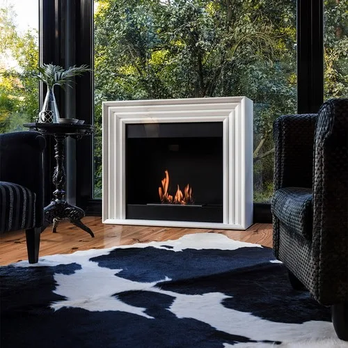 Chimenea Bioetanol de Portal PLANET TÜV blanco