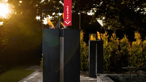 Chimenea Bioetanol Portátil independiente ROMEO TÜV negro kit