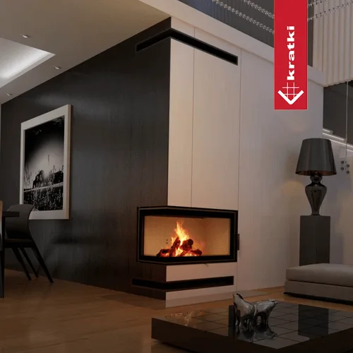 Chimenea de agua de leña KRATKI MBO izquierda 15 kW Ø 200