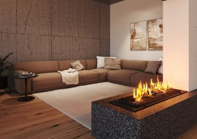 Chimenea de bioetanol electrónica CHALET II 700 EX
