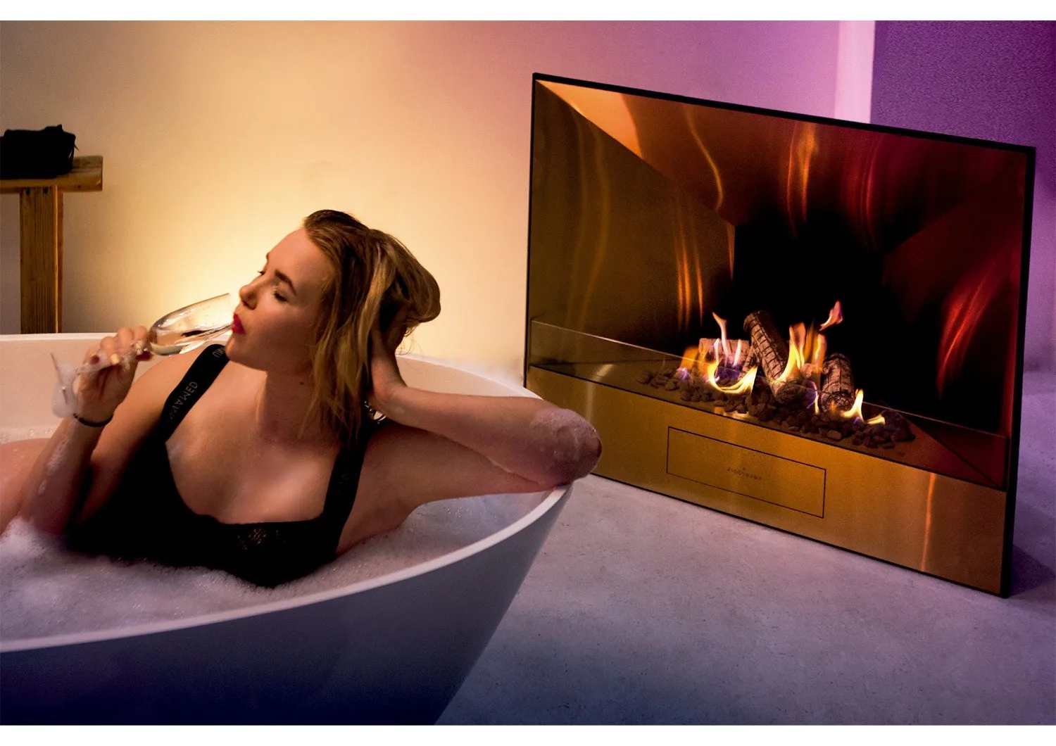 Chimenea de bioetanol electrónica LOG