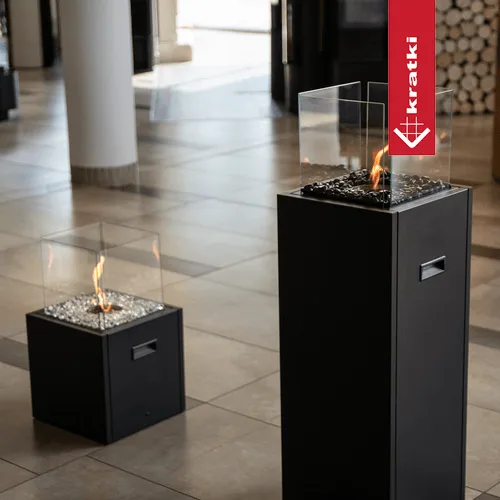 Chimenea de bioetanol portátil TOWER MINI negra