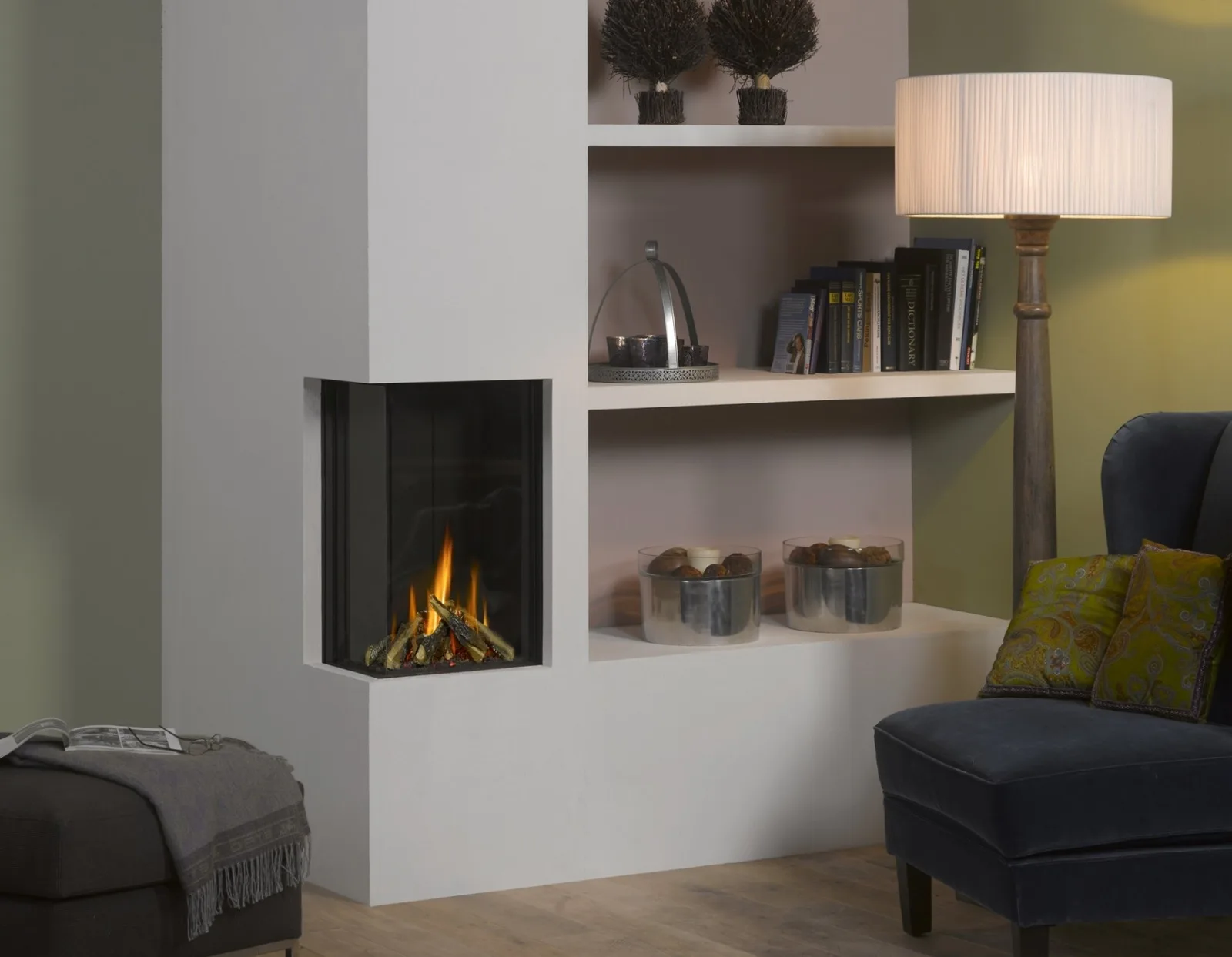 CHIMENEA DE GAS TRIMLINE 38 SB CORNER