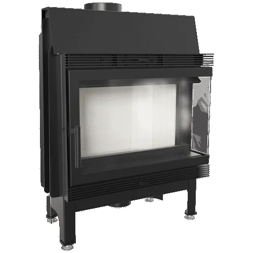 Chimenea de leña de acero KRATKI BLANKA derecha 11 kW Ø 180