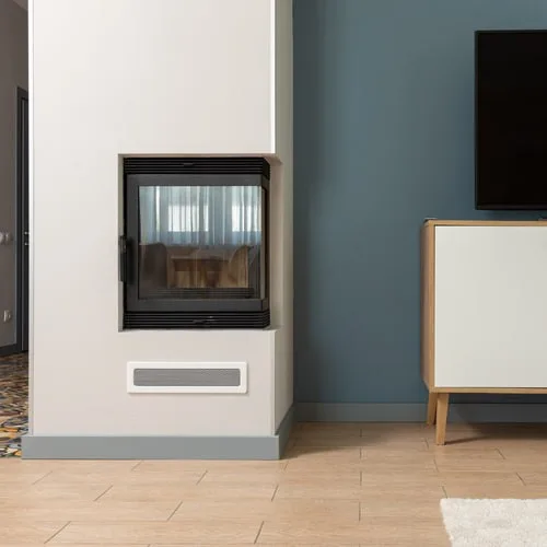 Chimenea de leña de acero KRATKI BLANKA derecha 8 kW Ø 160