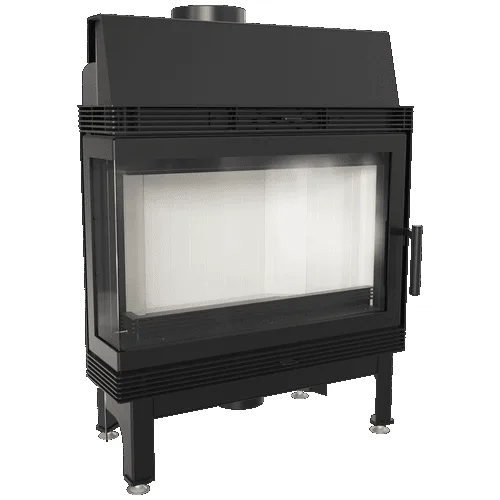 Chimenea de leña de acero KRATKI BLANKA izquierda 11 kW Ø 180