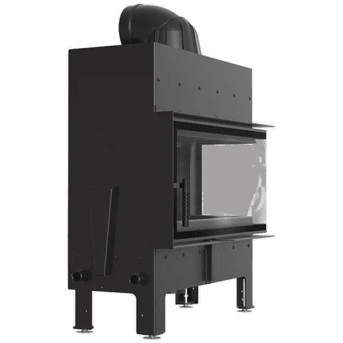 Chimenea de leña de acero KRATKI FLOKI L derecho 12 kW Ø 200 thermotec negro
