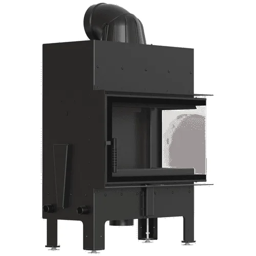 Chimenea de leña de acero KRATKI FLOKI M derecho 10 kW Ø 200 thermotec negro