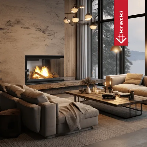Chimenea de leña de acero KRATKI FLOKI M derecho 10 kW Ø 200