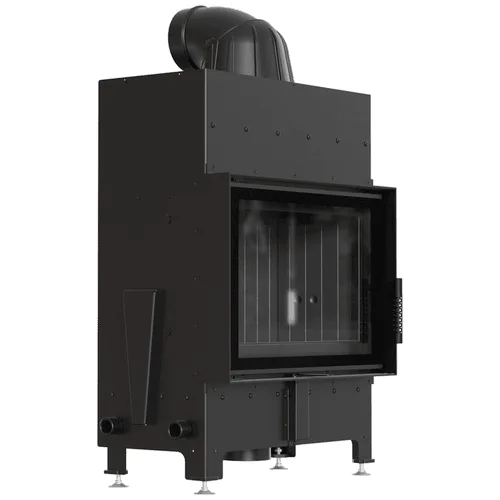 Chimenea de leña de acero KRATKI FLOKI S 8 kW Ø 160 revestimiento thermotec negro