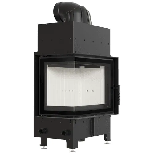 Chimenea de leña de acero KRATKI FLOKI S izquierdo 8 kW Ø 160