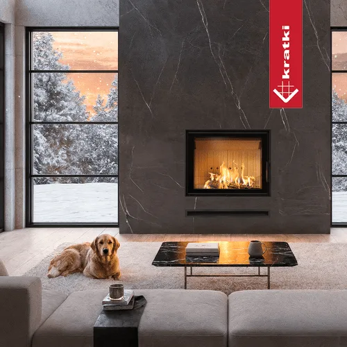 Chimenea de leña de acero KRATKI LUCY 12 kW Ø 200
