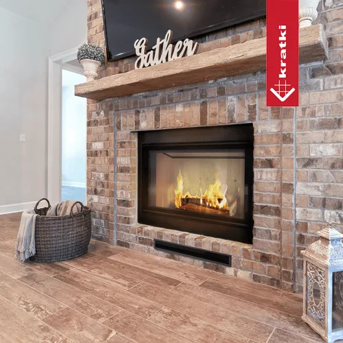 Chimenea de leña de acero KRATKI LUCY SLIM 10 kW Ø 160