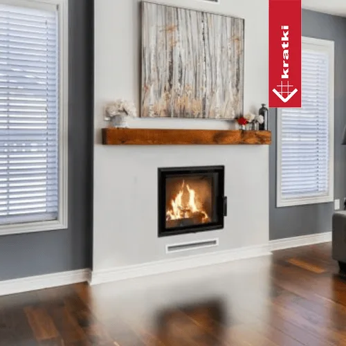 Chimenea de leña de acero KRATKI LUCY SLIM 8 kW Ø 160