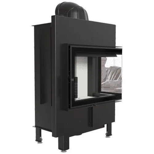 Chimenea de leña de acero KRATKI LUCY SLIM derecha 8 kW Ø 160