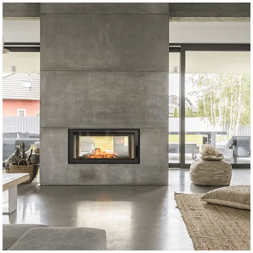 Chimenea de leña de acero KRATKI LUCY TÚNEL 16 kW Ø 200