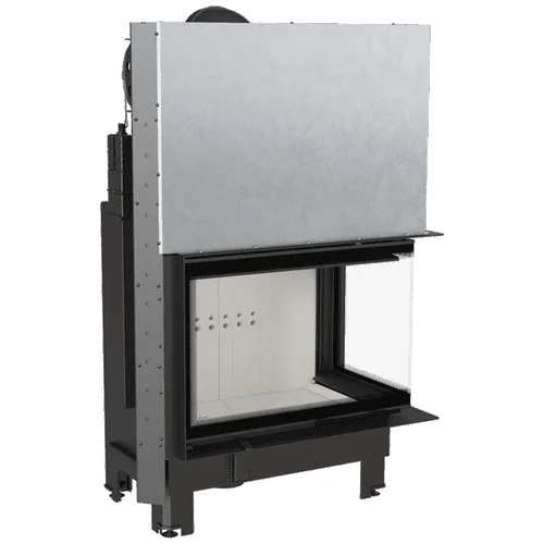 Chimenea de leña de acero KRATKI MBA derecha 17 kW Ø 200 puerta elevable vidrio doblado
