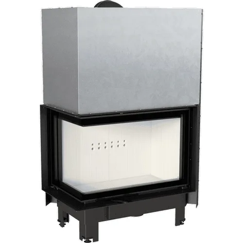 Chimenea de leña de acero KRATKI MBA izquierda 17 kW Ø 200 puerta elevable