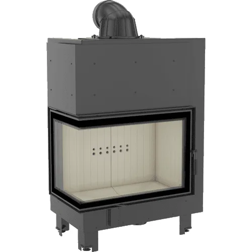 Chimenea de leña de acero KRATKI MBA izquierda 17 kW Ø 200