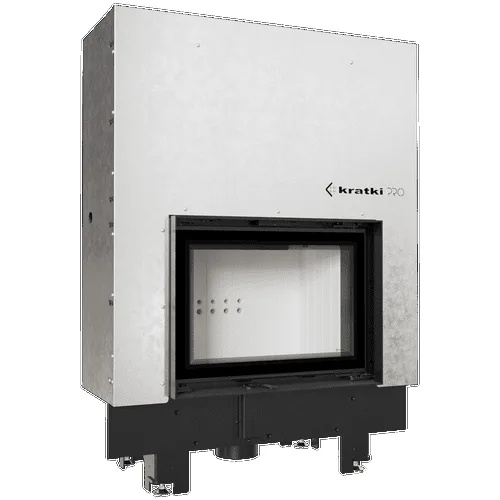 Chimenea de leña de acero KRATKI MBM 10 kW Ø 200 puerta elevable
