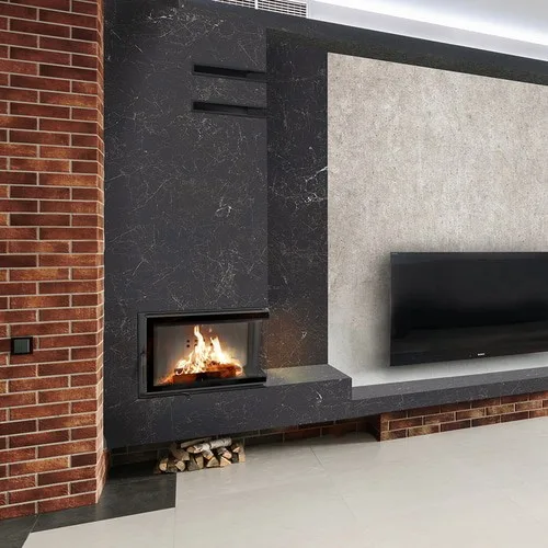 Chimenea de leña de acero KRATKI MBM derecha 10 kW Ø 200