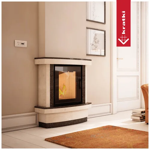 Chimenea de leña de acero KRATKI NADIA 7 kW Ø 200